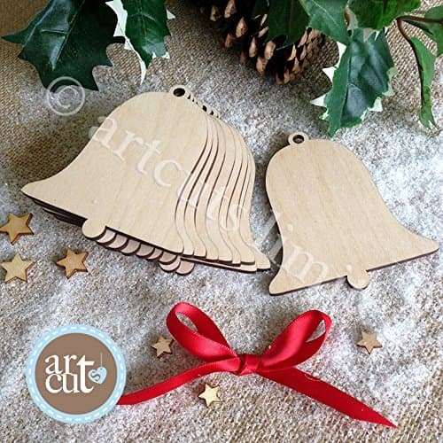 Christmas Decorations Wooden Bells