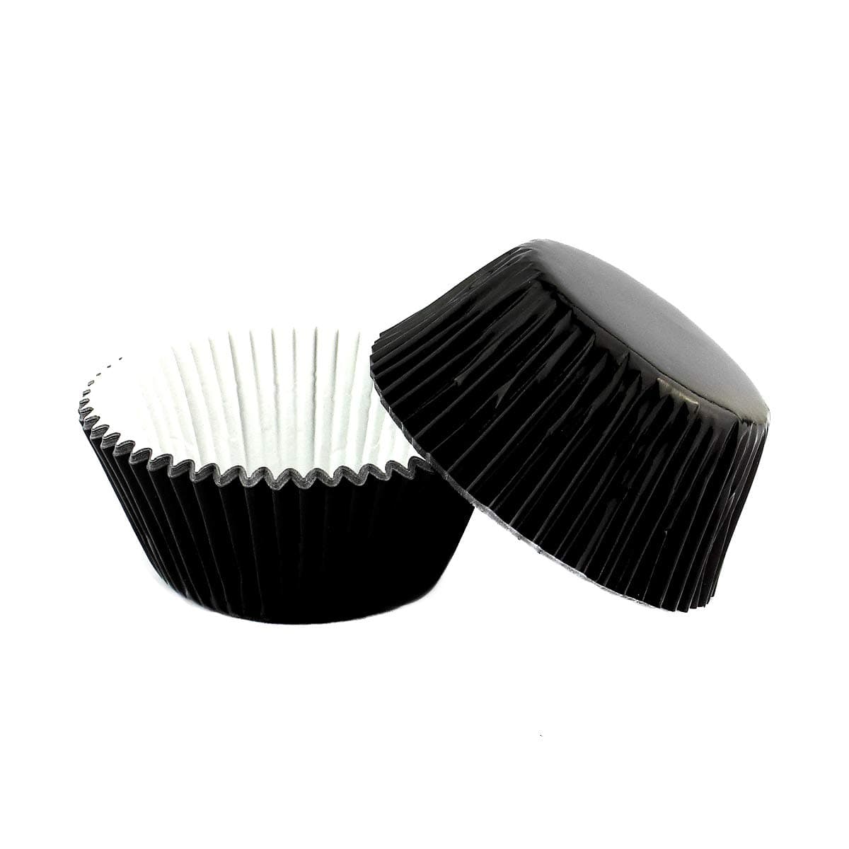 Foil Baking Cups Cupcake Wrappers Muffin Liners, Standard 200 Count (Black)