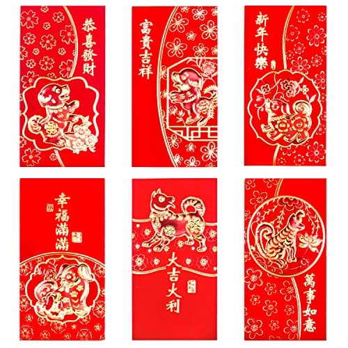 Chinese Red Envelopes, Lovely Mouse Red Packets with 4 Designs Hongbao Lucky Money Envelopes, JmYo 20pcs Chinese 2020 Lunar Pig Year Lai See for New Year, Birthday, Weddings