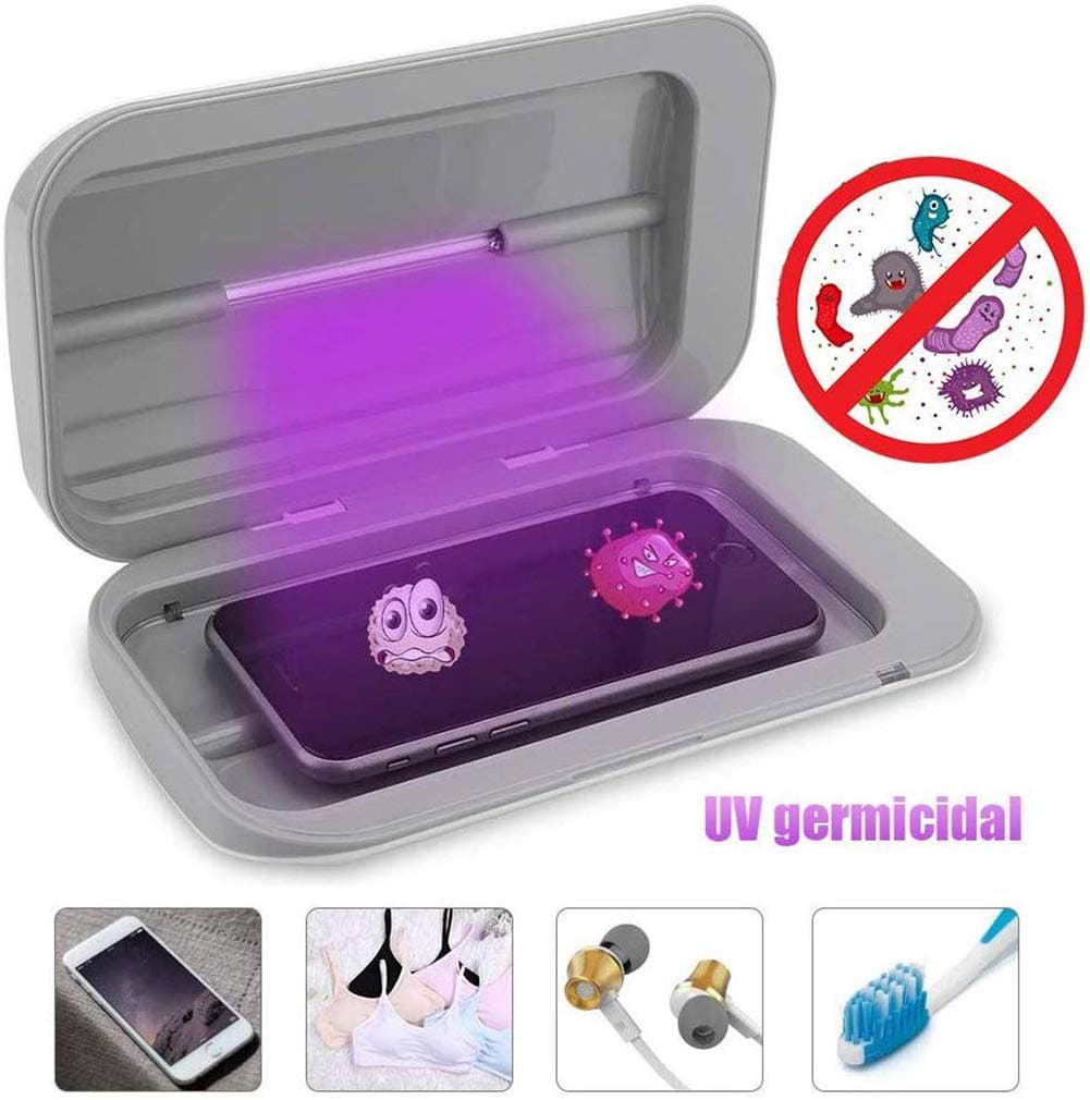 TANERDD Cell Phone Sterilizer Cleaner Smart Phone Sanitizer, with USB Charger for iPhone 6/7/8/x/8 Plus, Galaxy S6 S7 S8 S9, Android Phone/Jewelry/Watch/Wallet