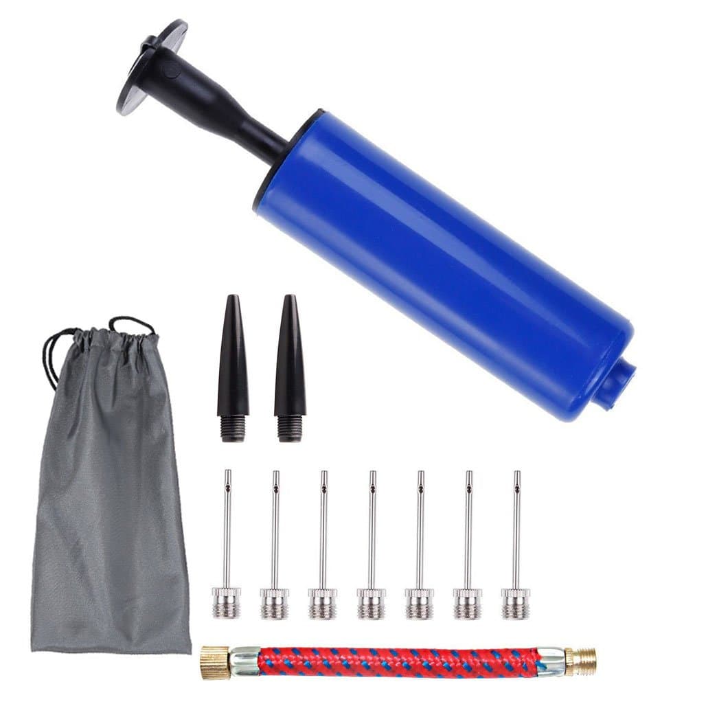 Ball Bump, Xide Balloon Pump Air Pump with Needles Valve Adapter Set for Football Basketball Rugby Ball Volleyball Handball and Other Inflatable Balls