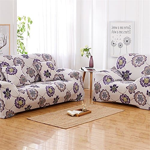 NHockeric Refreshing Style Slipcover Sofa Cover Sectional Elastic Couch Case for Different Sofa All-inclusive Slip-resistant Living Room Single Seater 90-140cm, Printed #17