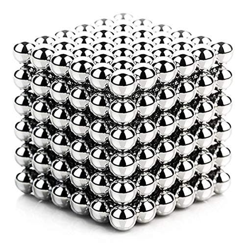 truwire Magnet Balls 5mm Set (216 pcs ) Original Buildable Magnet Sculpture Stress Relief Intelligence Development and Desk Toy for Kids and Adults Puzzle Magic Ball DIY Educational Toys Silver