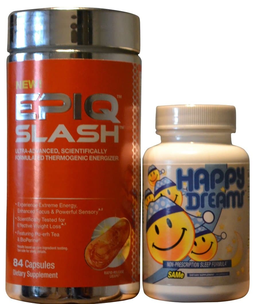 EPIQ Slash Thermogenic Fat Burner 84 Capsule Bundle with Brain Pharma Happy Dreams 30 Capsules
