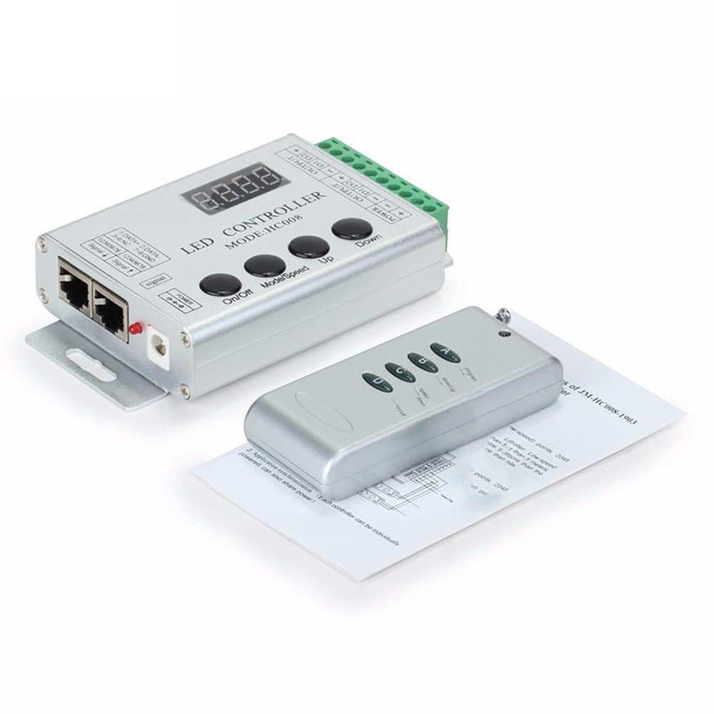 Feican Magic Color Controller DC 5V 12V HL1606,LPD6803,WS2801,TM1803,TM1809 ,etc LED Strip HC008 133 4 Button RF controller