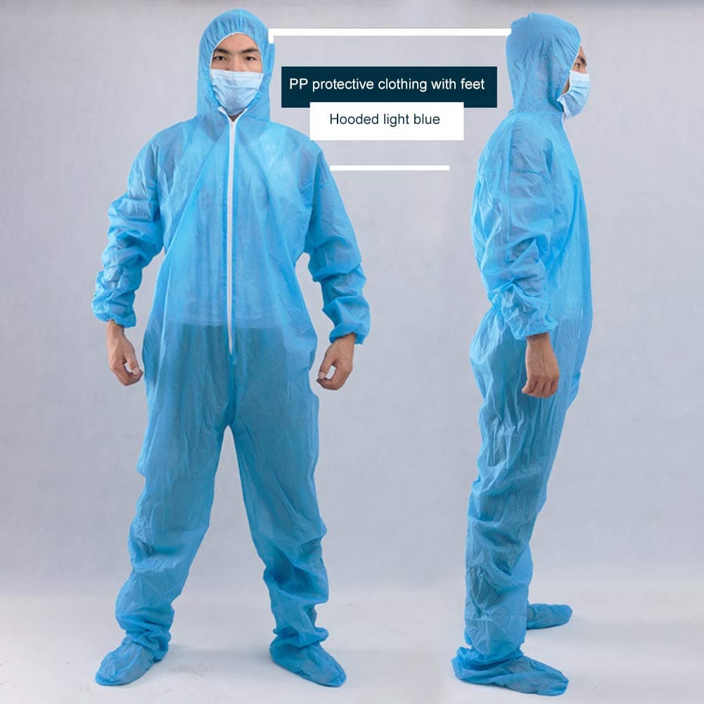 BSTOB Disposable Protective Coverall, Random Disposable Protective Coverall Waterproof Clothes Overall Suit Workwear XXL Blue