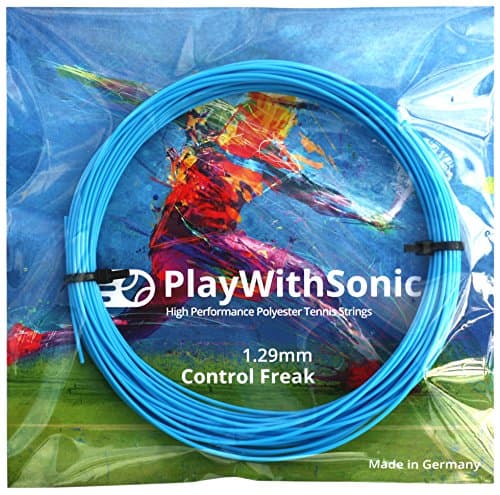 Control Freak Tennis String - Blue, 16g (1.29mm) - Play With Sonic