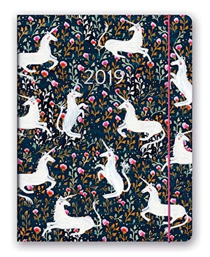 Orange Circle Studio 2019 Just Right Monthly Planner, August 2018 - December 2019, Stay Magical Unicorns