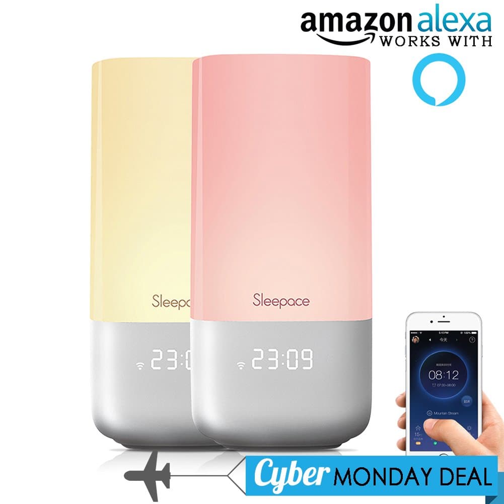 Sleepace Nox Sleep Aid System, Compatible with Alexa, Sleep Aid Night light/ Natural Wake Up Sunrise Alarm clock System,Soothing Sound, Environment monitor, Sleep Tracker APP