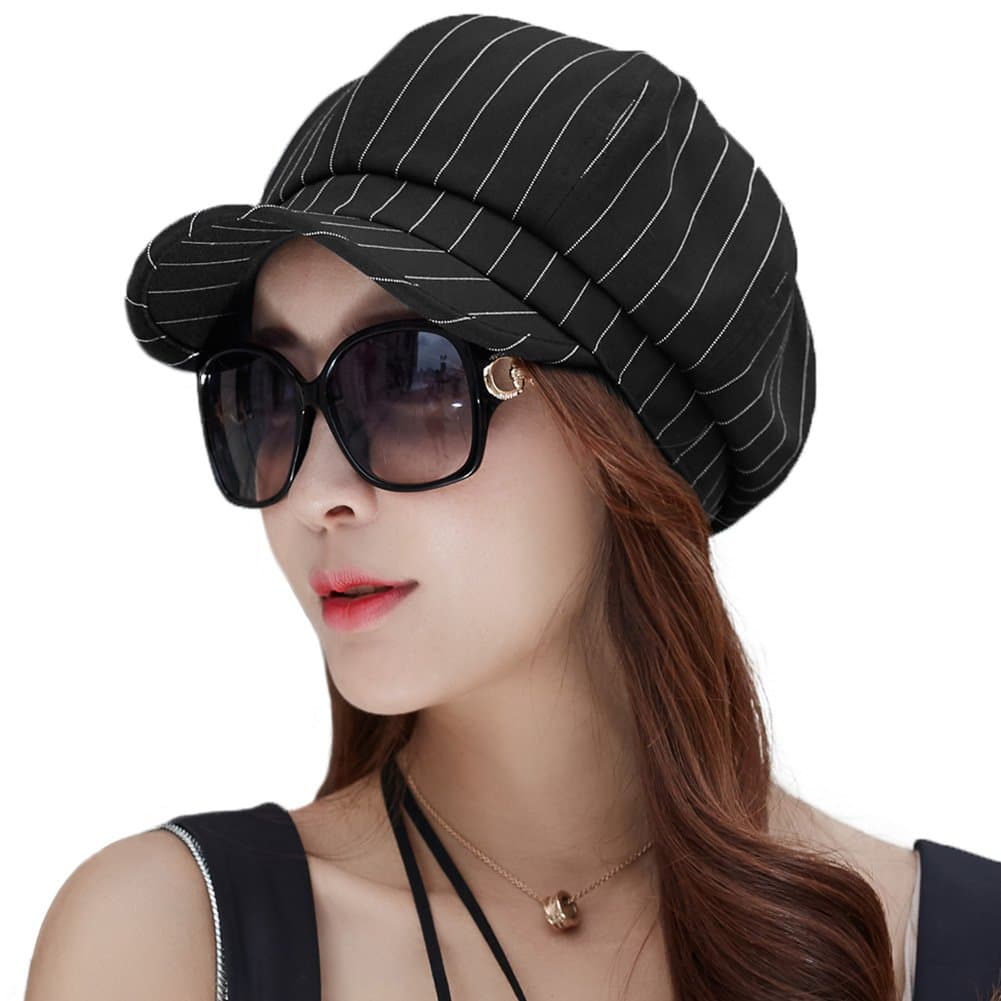 SIGGI Womens Newsboy Cabbie Painter Baker Cap 8 Panel 56-59CM Adjustable