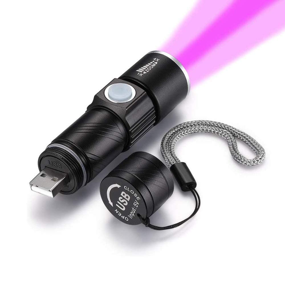 Houkiper UV Flashlight 365nm, UV Torch Black Light Flashlight Waterproof IPX6 Pet Urine & Stain Detector