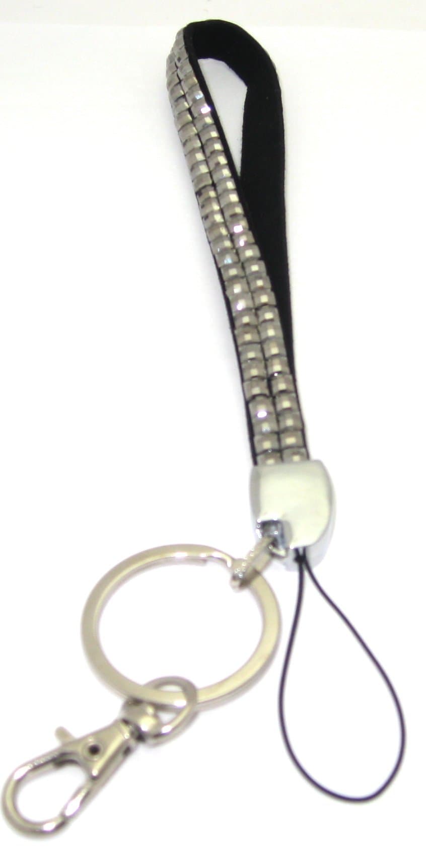 Black Diamond Rhinestone Lanyard Wrist Holder