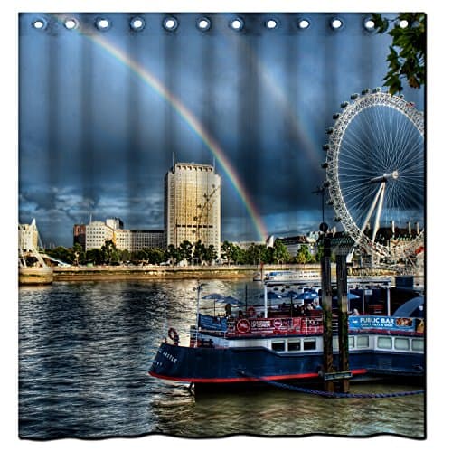 Generic New Bathroom Decoration Waterproof Microfiber Fabric London (1) Shower Curtain 60"(W) x 72"(H) Home Bathroom Fashions Bath Curtain
