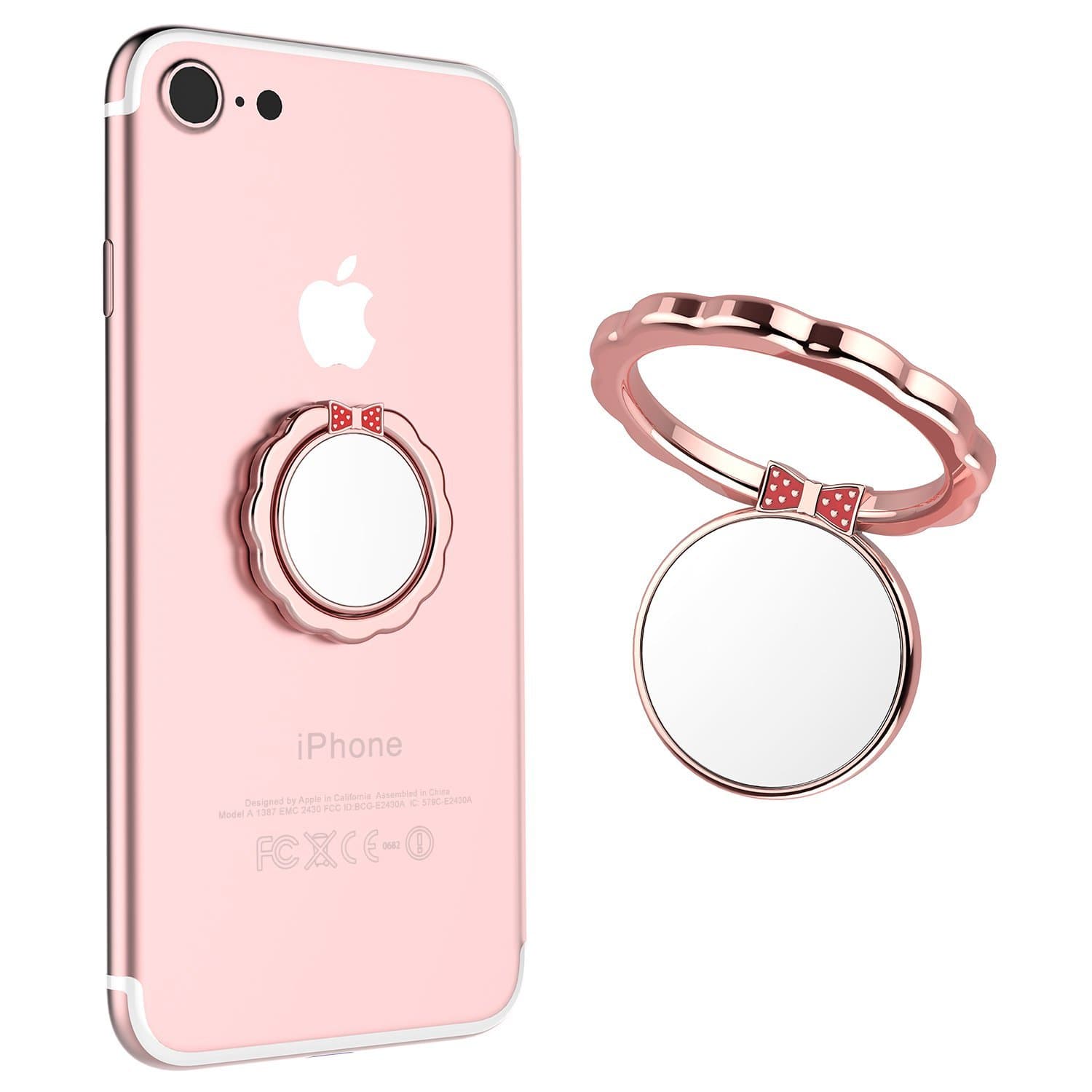 Ossky Finger Ring Stand, 360° Rotation Cell Phone Ring Stand Holder Grip Kickstand Universal Stand for Smartphone, Tablet, Fit Magnetic Car Mount