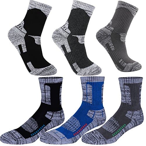 Men Lightweight Hiking Socks 6 Pairs