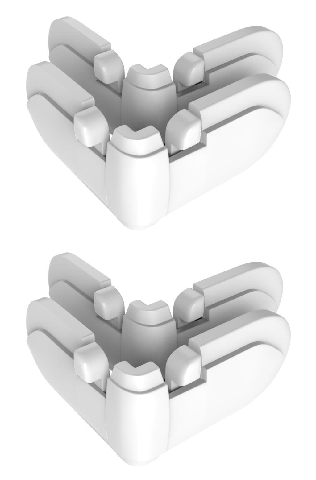 Safetz Cabinet Drawer Angle Locks, Adhesive Cabinet 90 Degree Angle Locks, Child Safety Latches for Drawers, Doors, Appliances (4 Pack)