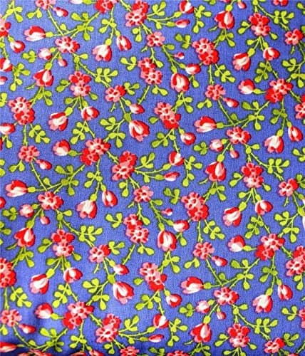 Cat Fabric - Pam Kitty Love - Tiny Floral - Periwinkle - 100% Cotton - By the Yard