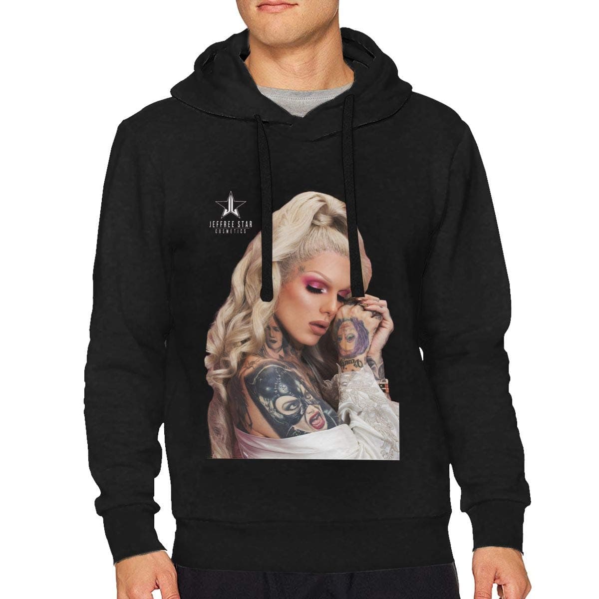 Mans Cool Daily Casual Warm Long Sleeves Pullover Sweatshirts Black