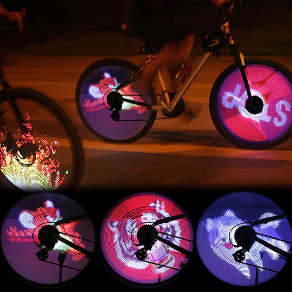 Monkey Light LED Bike Spoke Lights - Waterproof Cool Bicycle Wheel Light, Safety Tire Lights for Kids Adults with DIY XuanWheel APP for Night Riding
