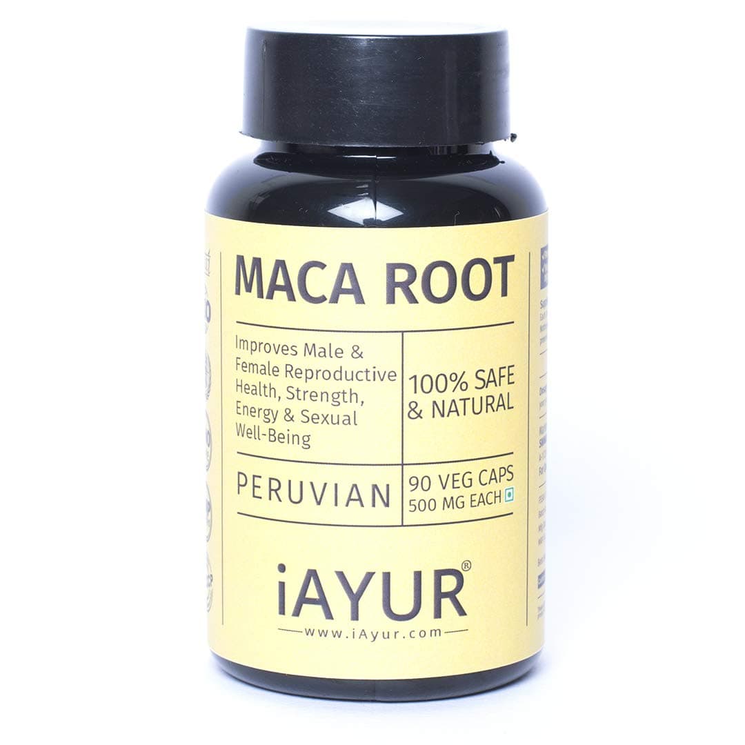 iAYUR Maca Root Extract 500 Mg 90 Veg Capsules | Tested & Certified 100% Potent, Natural, Pure & Safe - Peruvian Origin