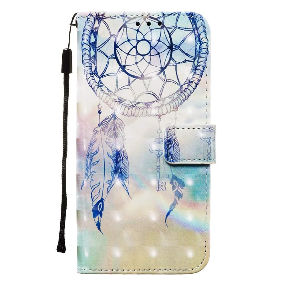 Phcases iPhone 11 Flip Stand Phone Case Cover,3D Colorful Painting Premium PU Leather Wallet Handset Shell Book style Cellphone Magnetic Closure & Card Slots Protective Pocket-Wind Chimes.