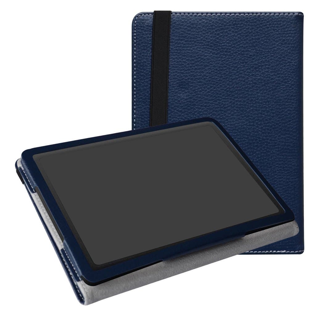 MAMA MOUTH Wacom ONE Medium CTL671 Case, Slim-Book Folio Folding Carry PU Leather Cover for Wacom ONE Medium CTL671 CTL-671 Graphics Tablet,Dark Blue
