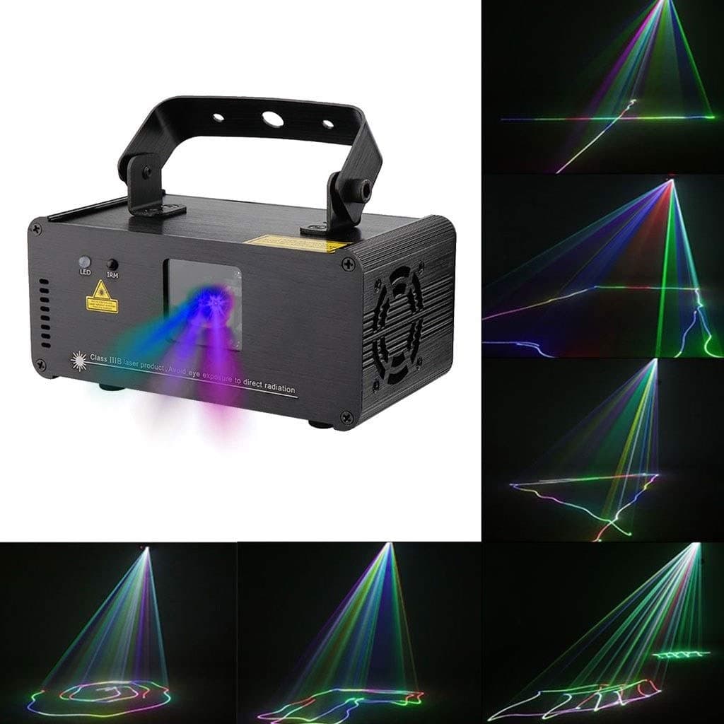 Disco Party Lights- ✌WTD! Disco Lamp 3D Effect RGBYP Full Colour Party Beam Light, Remote Linear Spotlight, Sound Actived Automatic Disco KTV Bar Pub Club Home House -424 ( color : Purple Beam Only )