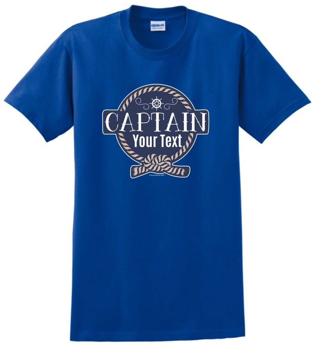 Personalized Boat Captain Sailing Boating Custom T-Shirt