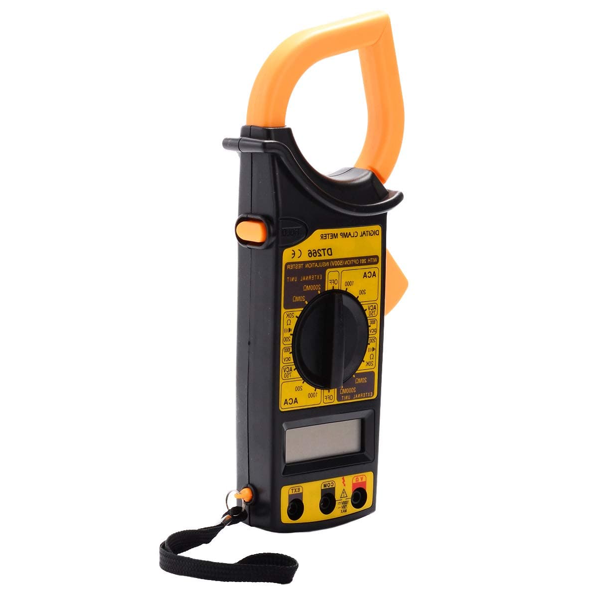 Lhoste New LCD Digital Clamp Multimeter AC/DC Current Voltage Tester Durable Clamp Meter Measuring Tools with Test Cable