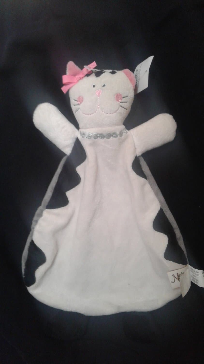 Maison chic black and cream cat blankie