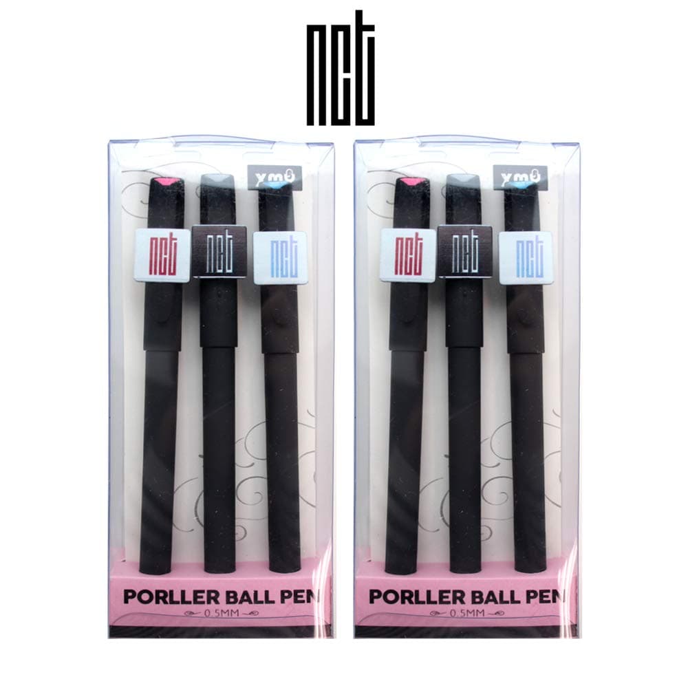 K-POP NCT BOY GROUP 0.5mm Ball Pen School Supply : Box of 6PCS
