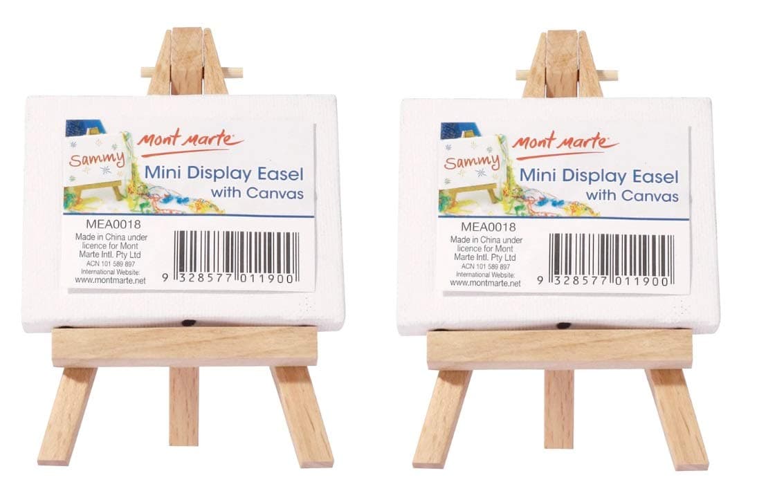 Mont Marte-Mont Marte Mini Display Easel with Canvas -6x8cm Pack of 2