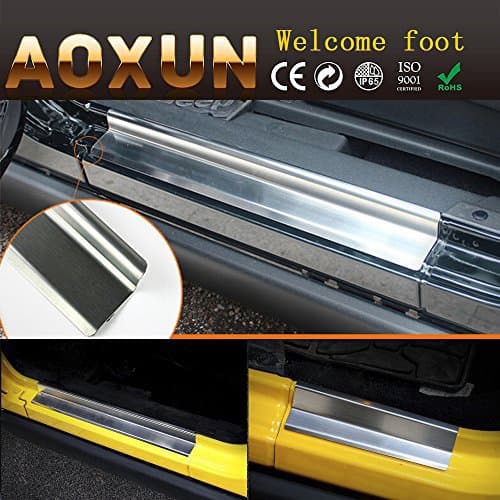 Aoxun Jeep Entry Guards Sill Protector for 2007-2017 Jeep Wrangler( 2/4 Doors)