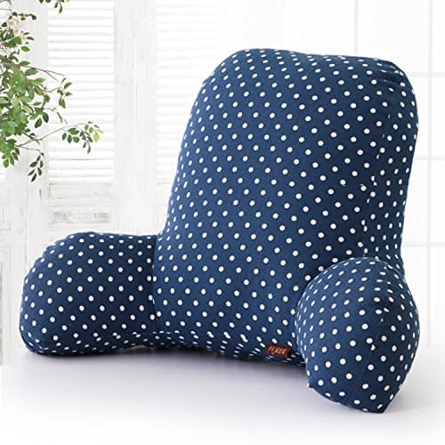 Cotton-flax Reading Pillow - Best Bed Pillow with Arm Reading Bed - Perfect for Teens, and Kids -by wwang(Standard, Blue wave point)