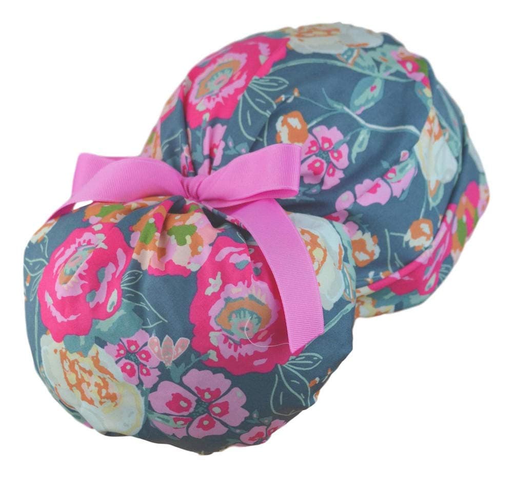 The Perfect Fit Ponytail Scrub Hat Original Design Best Fit Ever Pony Pouch - Trellis Roses
