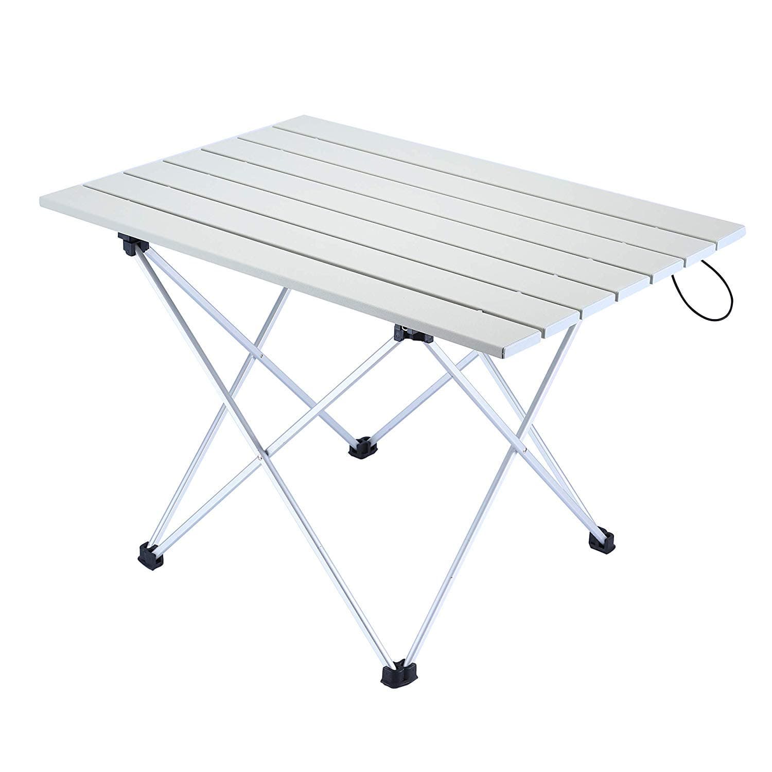 Movaty Large Portable Camping Table Foldable Outdoor table Lightweight Roll Up Aluminum for Indoor and Outdoor Desk with Carry Bag for Picnic, BBQ, Fishing,Hiking and Travel,Easy to Clean
