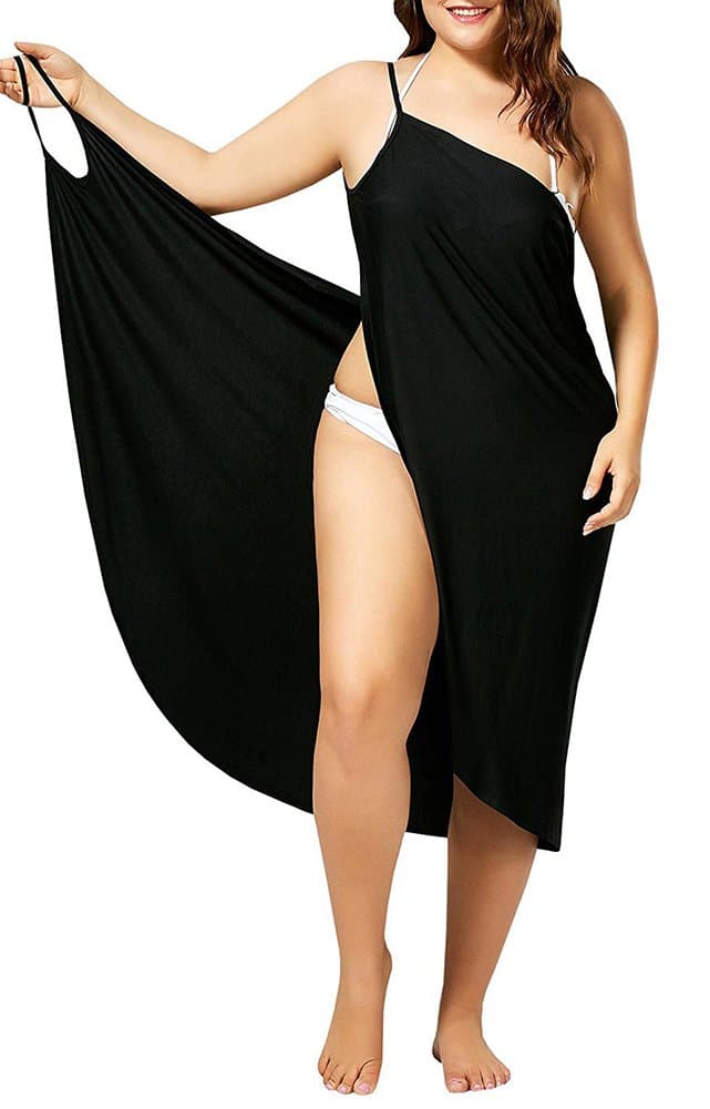 Womens Cover Ups Beach Spaghetti Strap Sarongs Beach Backless Wrap Midi Dresses