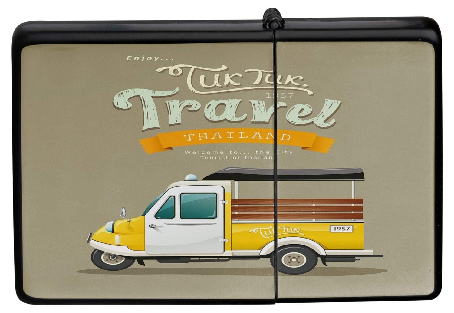 LEotiE SINCE 2004 Pocket Windproof Lighter Brushed Oil Refillable Tu Tuk Thailand