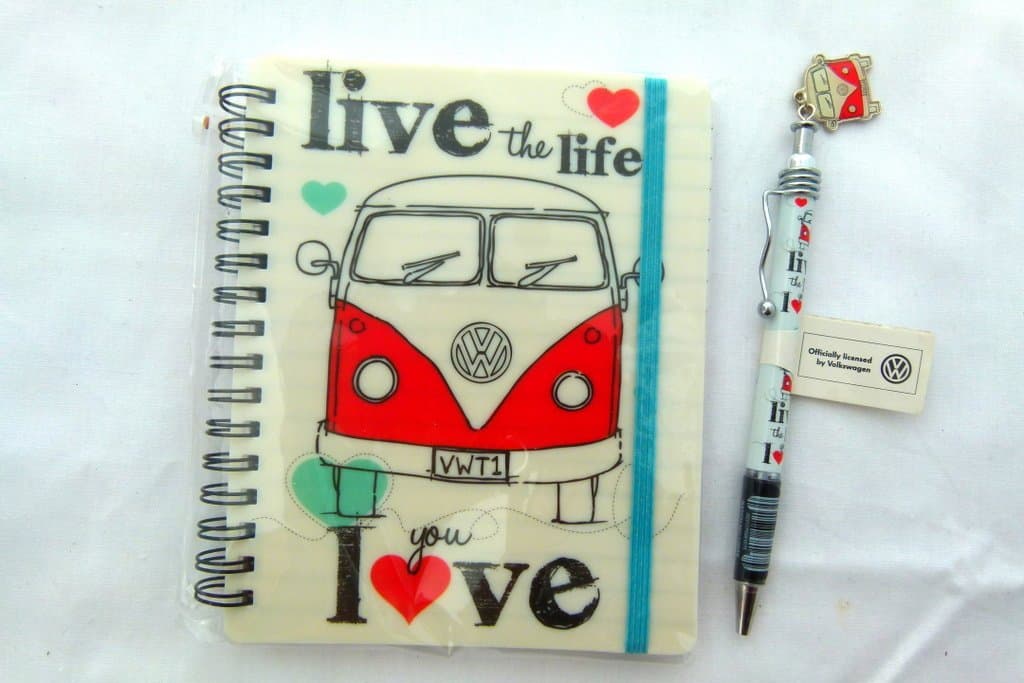 Camper Van Pen and Notebook Size: 12cm x 15cm - Live The Life You Love Campervan Design