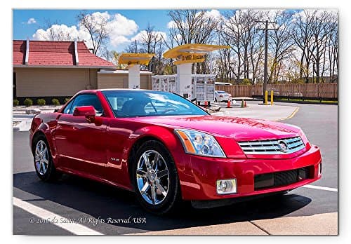 Postcards: Red Cadillac XLR convertible (10-pack)