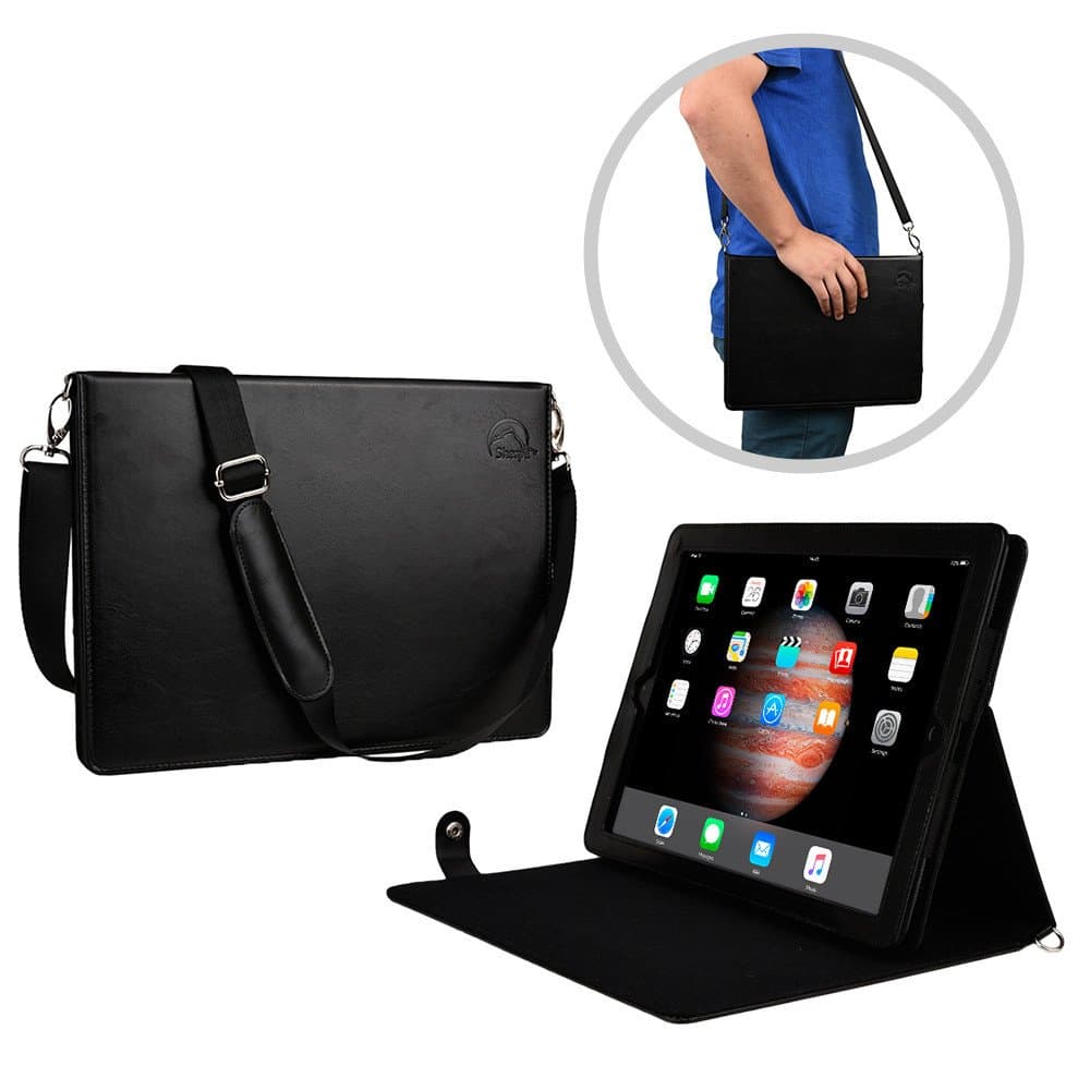 Shoulder Strap Carrying Case for iPad Air 2 by Sherpa Carry - Midnight