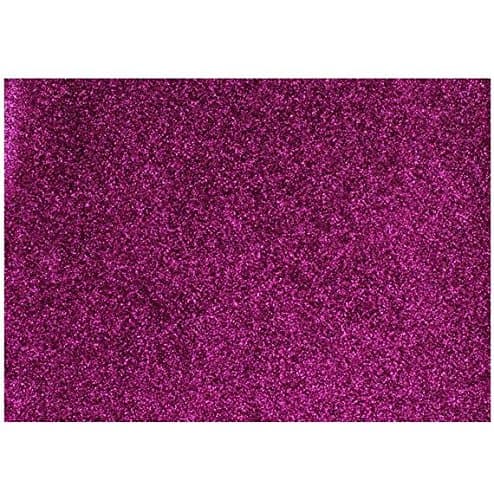 Chunky & Fine Glitter Fabric Sheets x 2 for Hair Bow Making templates and Other Crafts (Fine - Purple)