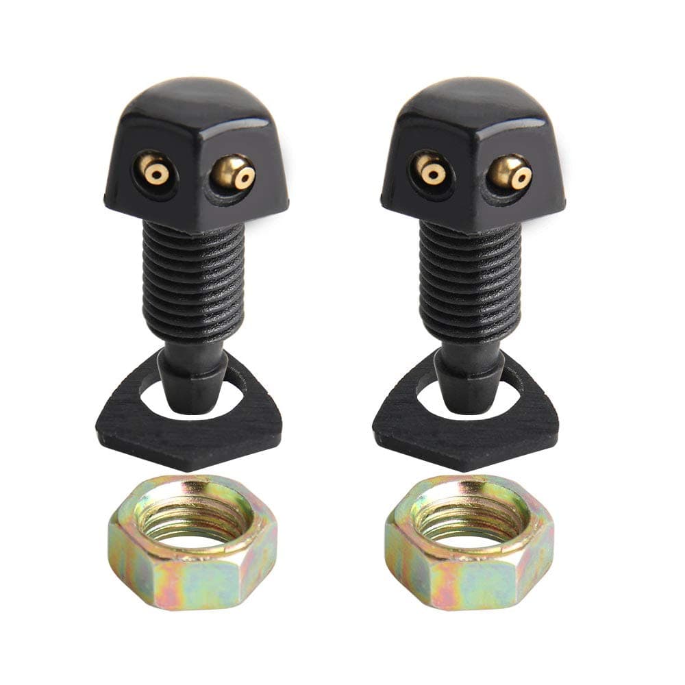 BANG4BUCK 2Pcs 10mm Car Front Windshield Wiper Washer Sprayer Nozzle Replacement For Chevy GMC Cmary Toyota Corolla