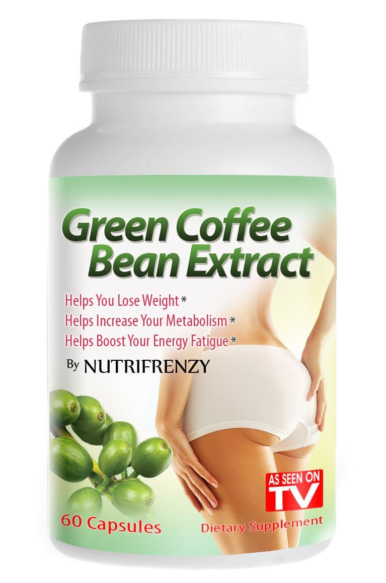 Green Coffee Bean Extract - 100% Pure! 800mg 60 Vegetarian Capsules, Weight Loss, 50% Chlorogenic Acids, Nutrifrenzy Brand