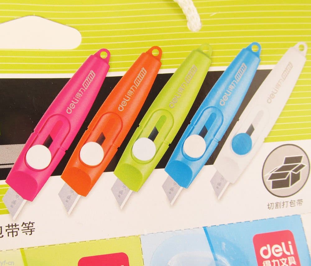 10pcs Mini Utility Knife Box Cutter Blade Use For Cutting Envelope, Courier Bag, Food All Kinds Of Plastic Bags, Packaging Tapes, Etc