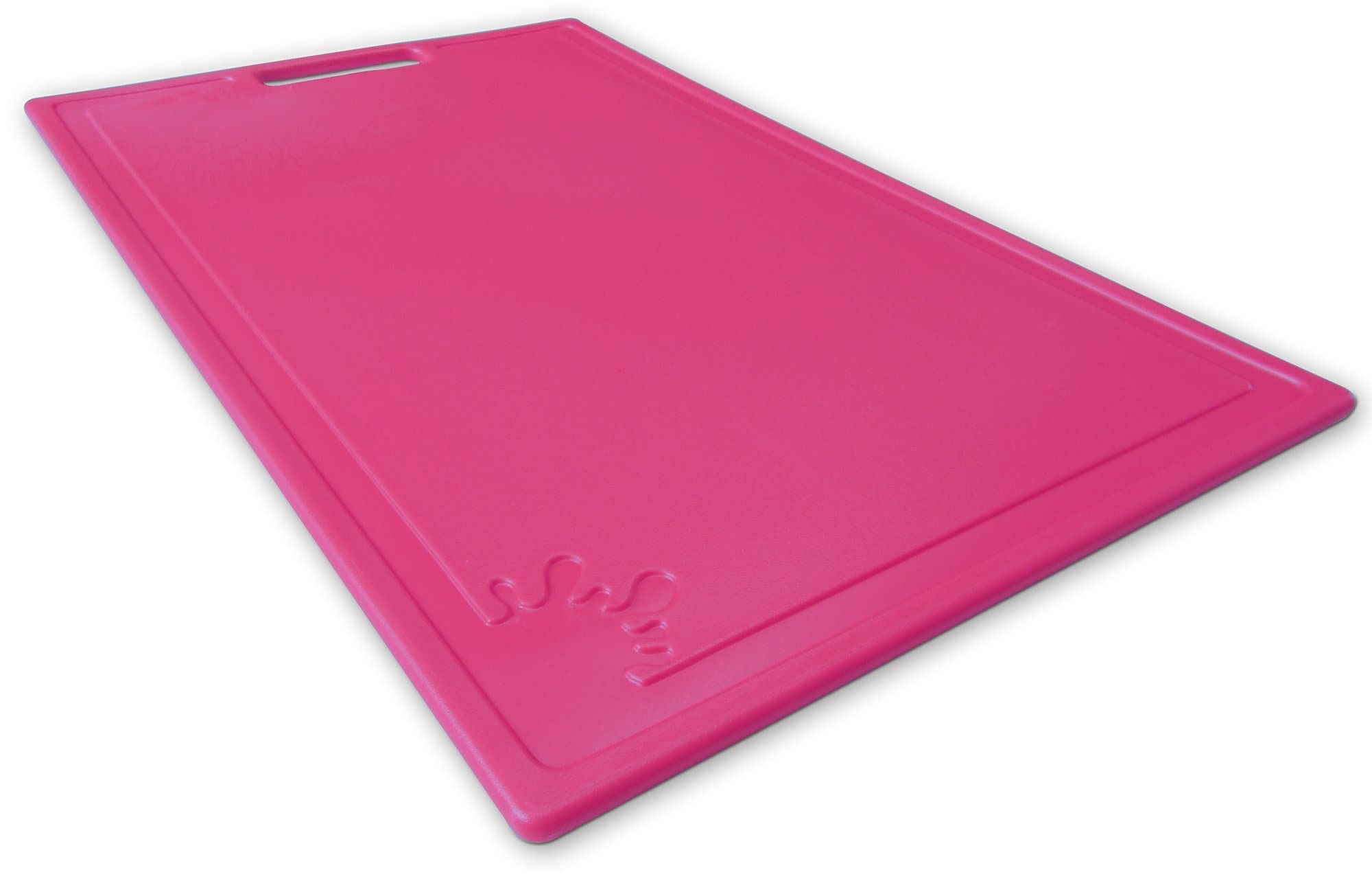 Chopping Board Plastic Non-Slip Feet Cutting Board Dishwasher Safe Antibacterial (Medium, Pink)