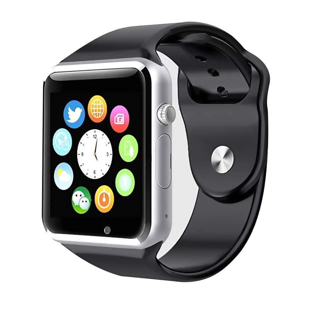 Style Asia Touch Screen Bluetooth Enabled Smart Watch, Camera, Music, Fitness Tracker and Pedometer, Black Matte Finish, Compatible to All Android and iOS Mobile Phones (150088)