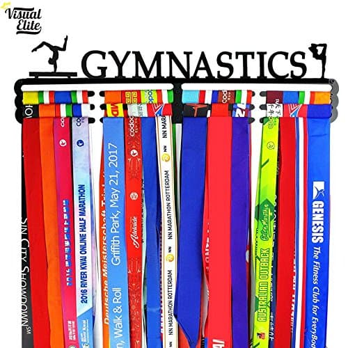 Visual Elite | Gymnastics | Medal Display Hanger | Stainless Steel Design Great for Gymnastics/Gymnastic Medals | The Medal Hangers Collection