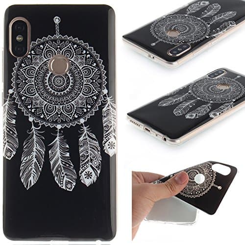 Ooboom Xiaomi Redmi Note 5 Pro/Mi A2 Case TPU Silicone Soft Gel Skin Back Cover Bumper Ultra Thin Slim for Xiaomi Redmi Note 5 Pro/Mi A2 - Dream Catcher Black