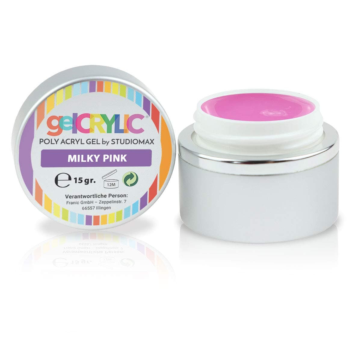 StudioMax Gelcrylic Milky Pink 15 ml